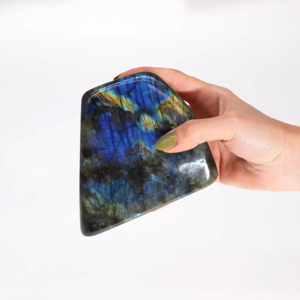 Madagascar Labradorite Statement Stone (approx 900-1100gms  140-170mm) | www.artisangoods.co.uk 3