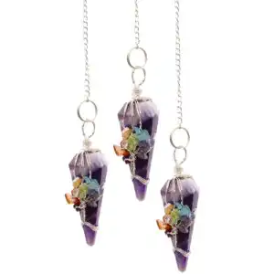 Magic Pendulum – Seven Chakra – Amethyst | www.artisangoods.co.uk 1