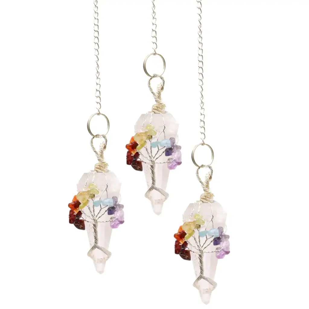 Magic Pendulum – Seven Chakra – Rock Quartz | www.artisangoods.co.uk