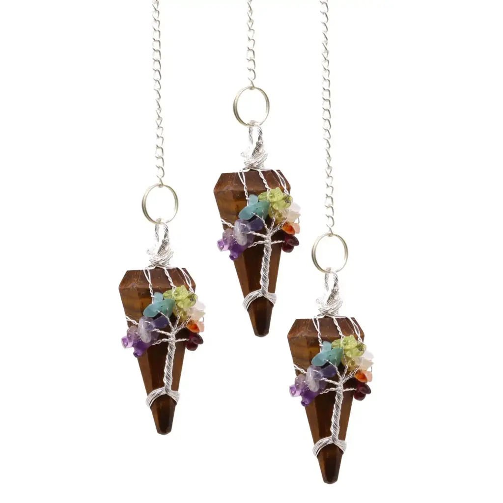 Magic Pendulum – Seven Chakra – Tigereye | www.artisangoods.co.uk