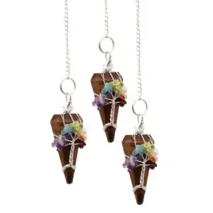 Magic Pendulum – Seven Chakra – Tigereye | www.artisangoods.co.uk 1