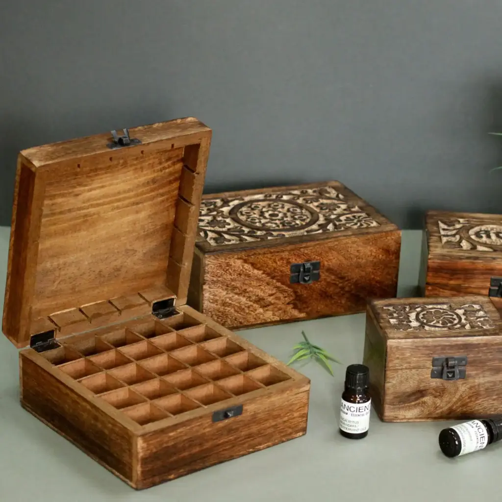 Mango Aromathrapy Box – Floral (holds 24+1) | www.artisangoods.co.uk 3