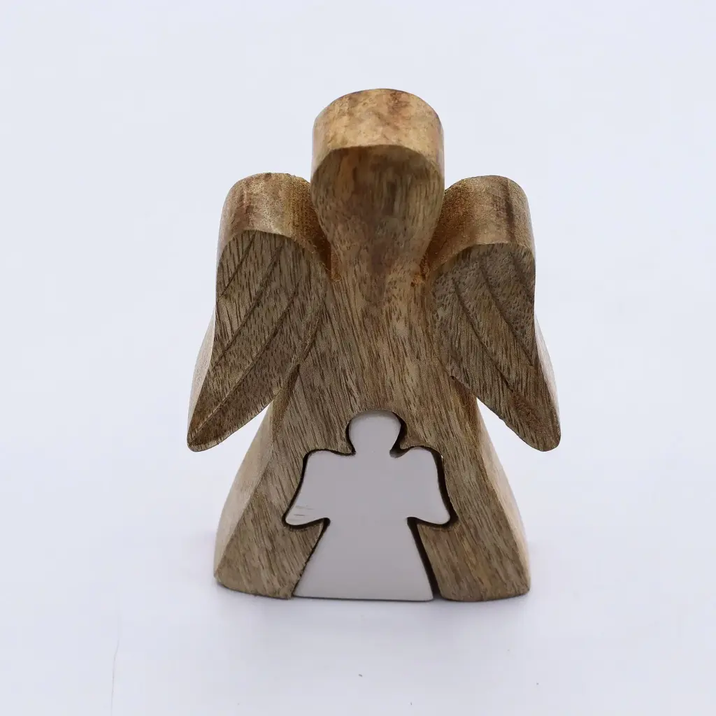 Mango Wood Angel in Angel – White Enamel | www.artisangoods.co.uk 7 Mango Wood Angel in Angel – White Enamel | www.artisangoods.co.uk 7