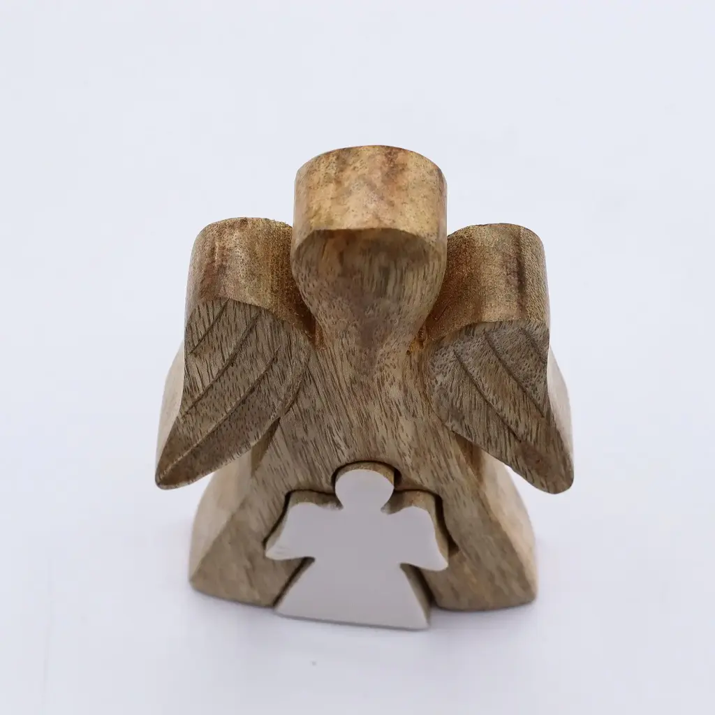 Mango Wood Angel in Angel – White Enamel | www.artisangoods.co.uk 5 Mango Wood Angel in Angel – White Enamel | www.artisangoods.co.uk 5