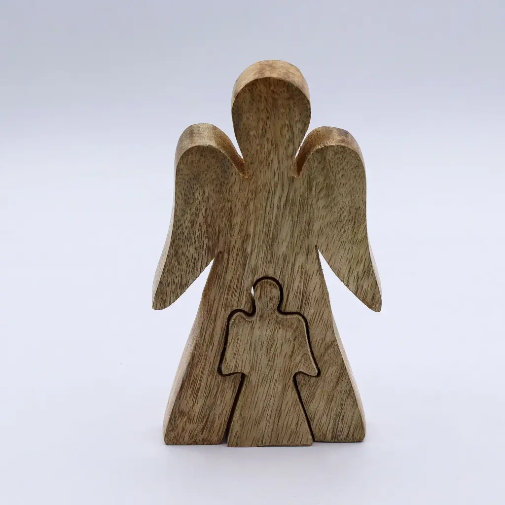 Mango Wood Angel in Angel – White Enamel | www.artisangoods.co.uk 4 Mango Wood Angel in Angel – White Enamel | www.artisangoods.co.uk 4