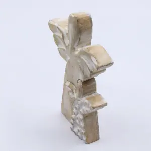 Mango Wood Angel in Angel – Whitewash | www.artisangoods.co.uk 7