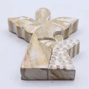 Mango Wood Angel in Angel – Whitewash | www.artisangoods.co.uk 6