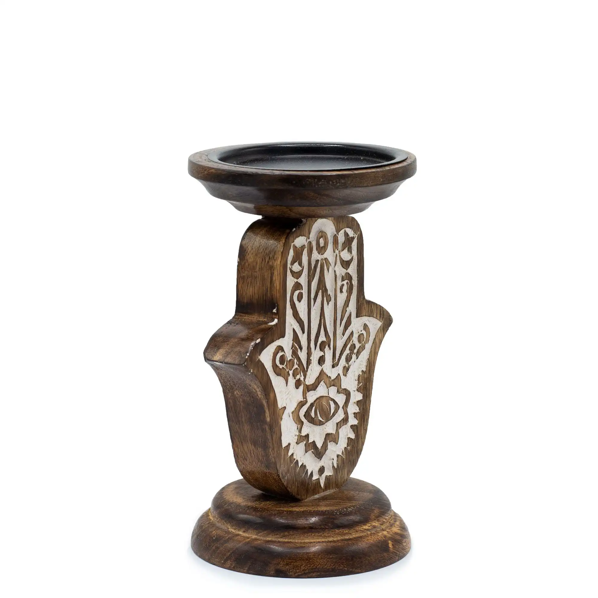 Mango Wood Candle Stand – Hamsa – Small | www.artisangoods.co.uk 4 Mango Wood Candle Stand – Hamsa – Small | www.artisangoods.co.uk 3