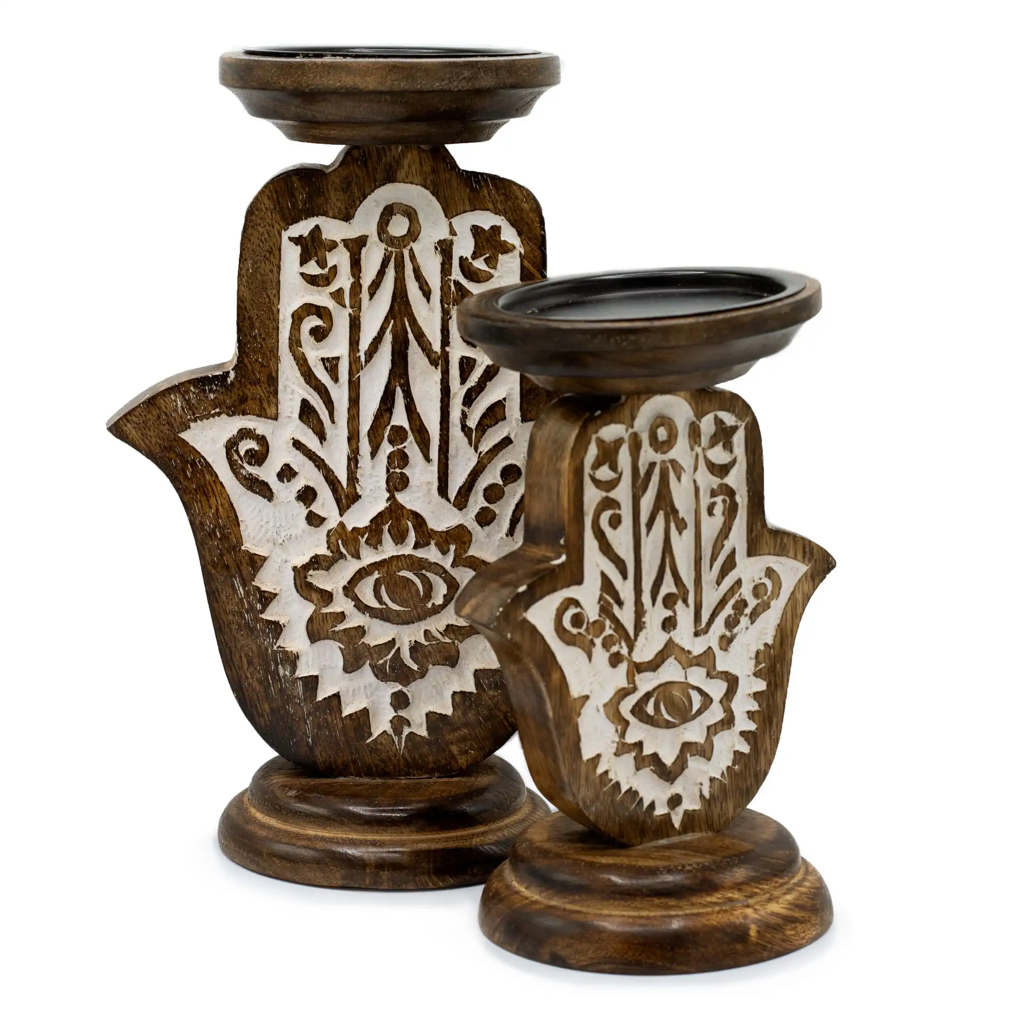 Mango Wood Candle Stand – Hamsa – Small | www.artisangoods.co.uk 3 Mango Wood Candle Stand – Hamsa – Small | www.artisangoods.co.uk 2