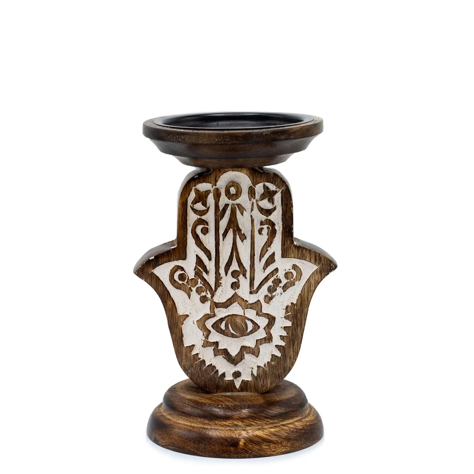 Mango Wood Candle Stand – Hamsa – Small | www.artisangoods.co.uk 2 Mango Wood Candle Stand – Hamsa – Small | www.artisangoods.co.uk 1