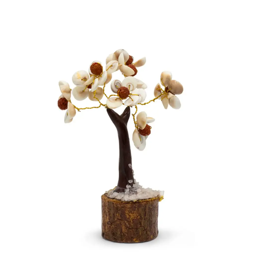 Med Gomati Chakra Circle Stone Tree with Rudraksha – (45 stones) | www.artisangoods.co.uk