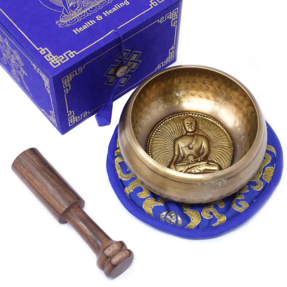 Medicine Buddha Singing Bowl Set 10cm (min 500gm) | www.artisangoods.co.uk 6 Medicine Buddha Singing Bowl Set 10cm (min 500gm) | www.artisangoods.co.uk 5