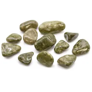 Medium African Tumble Stones – Epidote Snowflake | www.artisangoods.co.uk