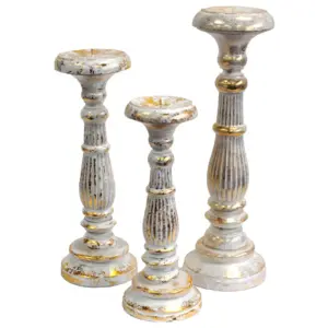Medium Candle Stand – White Gold | www.artisangoods.co.uk 2