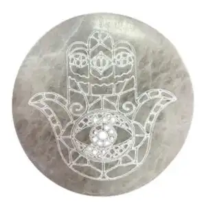 Medium Charging Plate 10cm – Hamsa | www.artisangoods.co.uk 1
