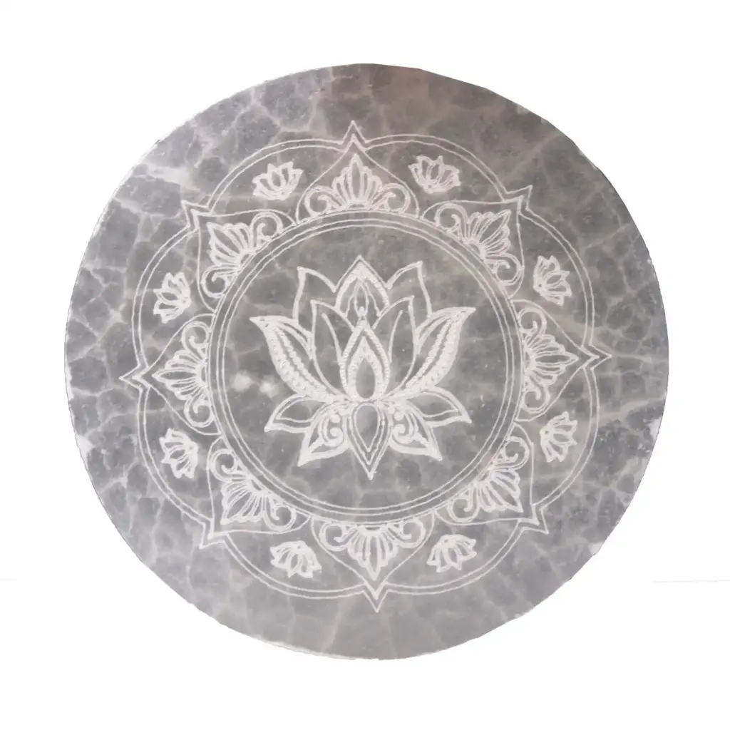 Medium Charging Plate 10cm –  Lotus Mandala | www.artisangoods.co.uk 2
