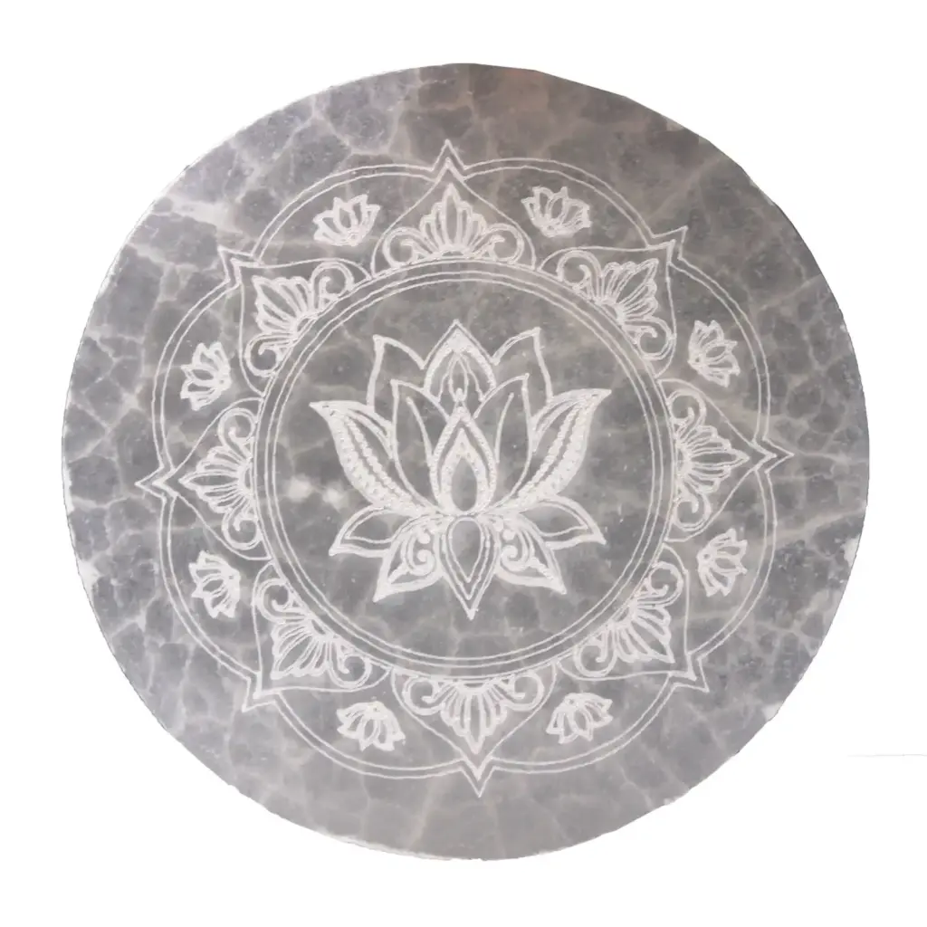 Medium Charging Plate 10cm –  Lotus Mandala | www.artisangoods.co.uk 3
