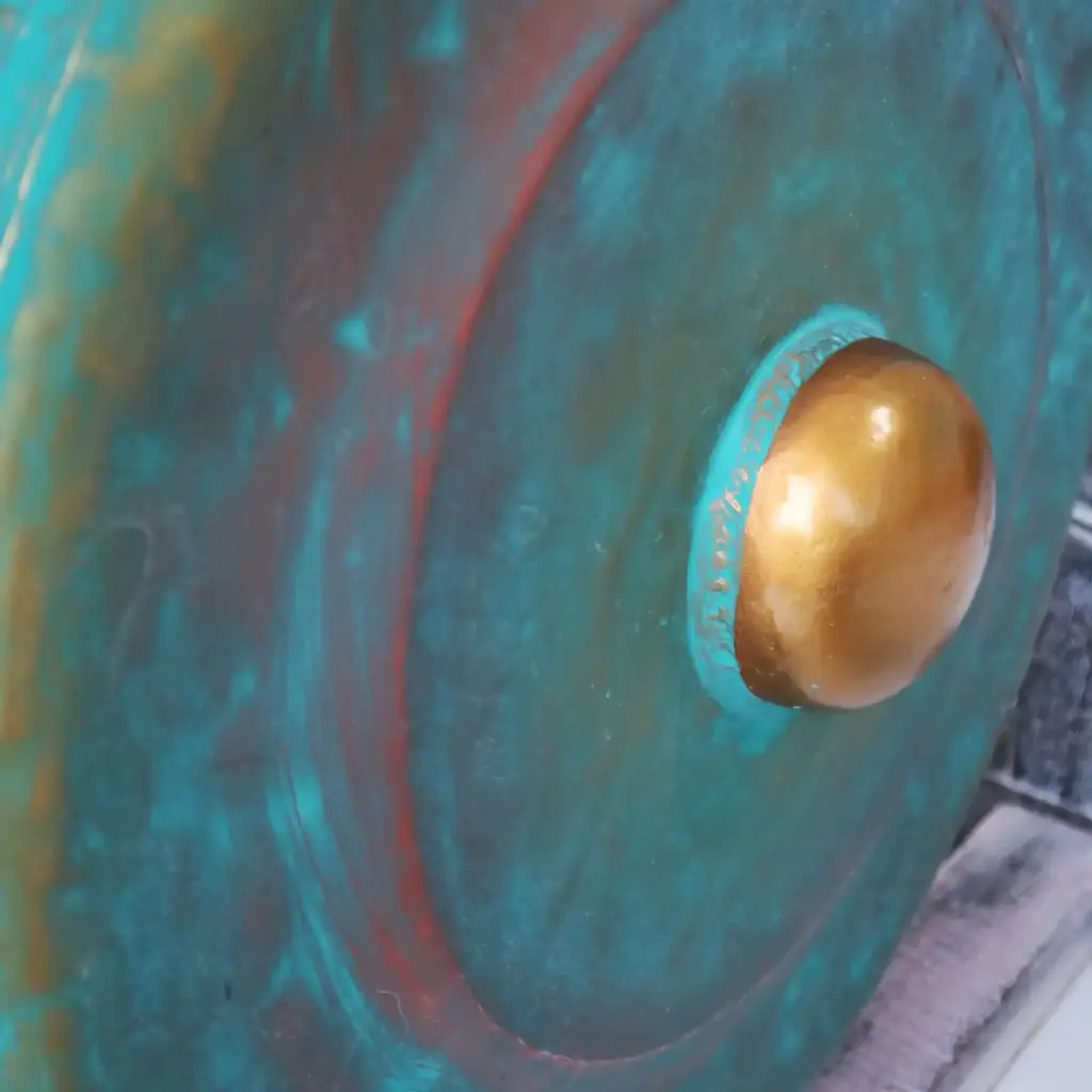 Medium Gong in Stand – 35cm – Greenwash | www.artisangoods.co.uk 2