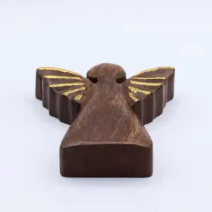 Medium Mango Wood Angel – Gold Decor | www.artisangoods.co.uk 5