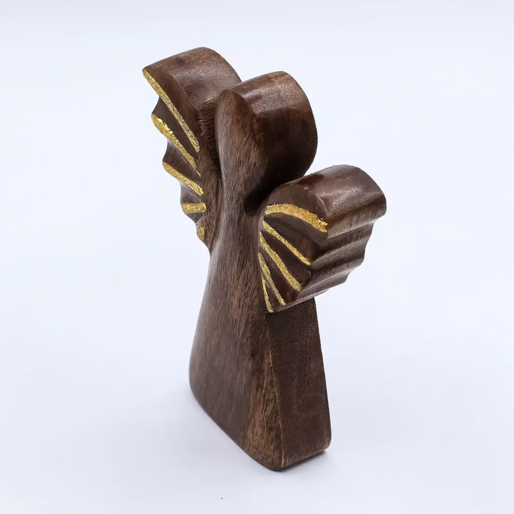 Medium Mango Wood Angel – Gold Decor | www.artisangoods.co.uk 3 Medium Mango Wood Angel – Gold Decor | www.artisangoods.co.uk 3