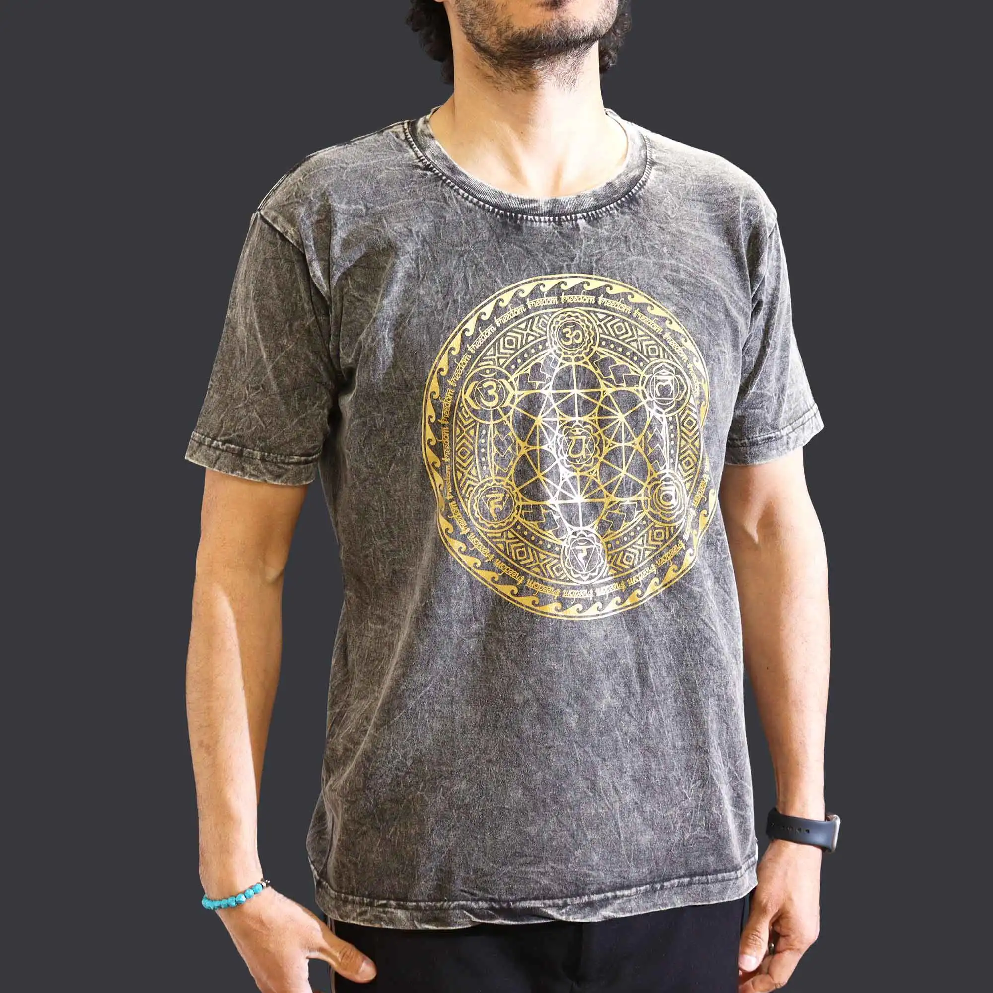 Medium Stone Washed T-Shirt – Chakra – Dark Grey | www.artisangoods.co.uk 3 Medium Stone Washed T-Shirt – Chakra – Dark Grey | www.artisangoods.co.uk 2