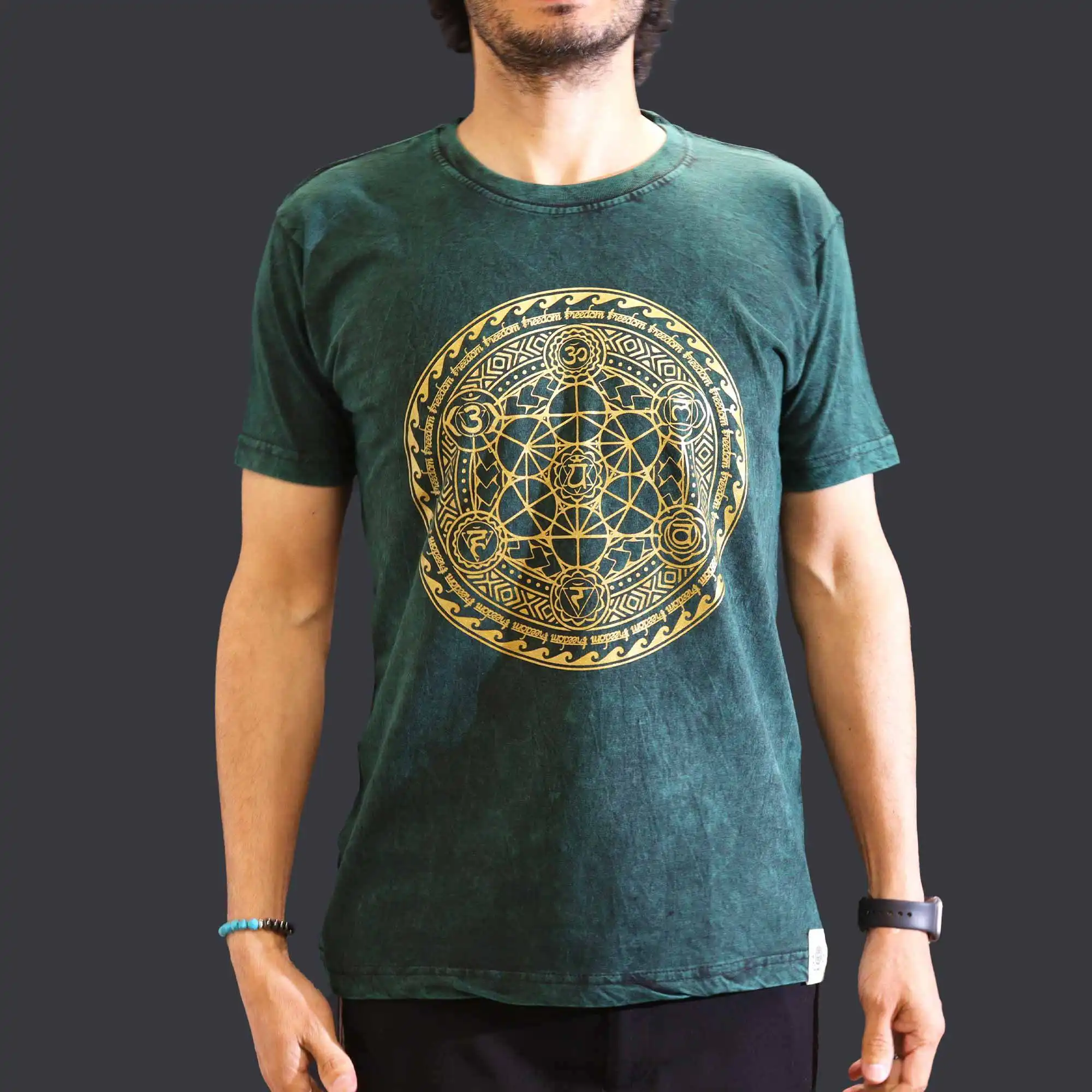 Medium Stone Washed T-Shirt – Chakra – Green | www.artisangoods.co.uk 3 Medium Stone Washed T-Shirt – Chakra – Green | www.artisangoods.co.uk 2