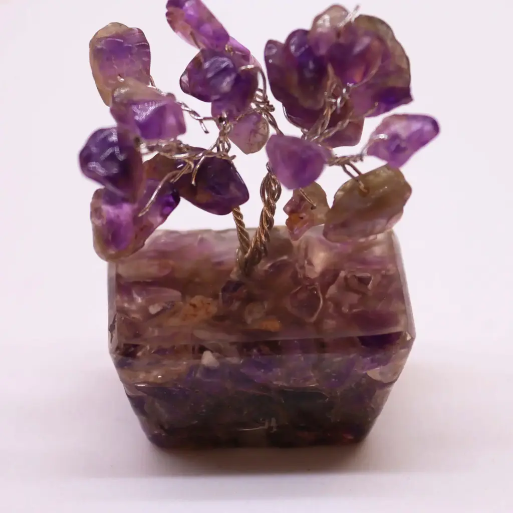 Mini Gemstone Tree On Orgonite Base – Amethyst (15 stones) | www.artisangoods.co.uk 6