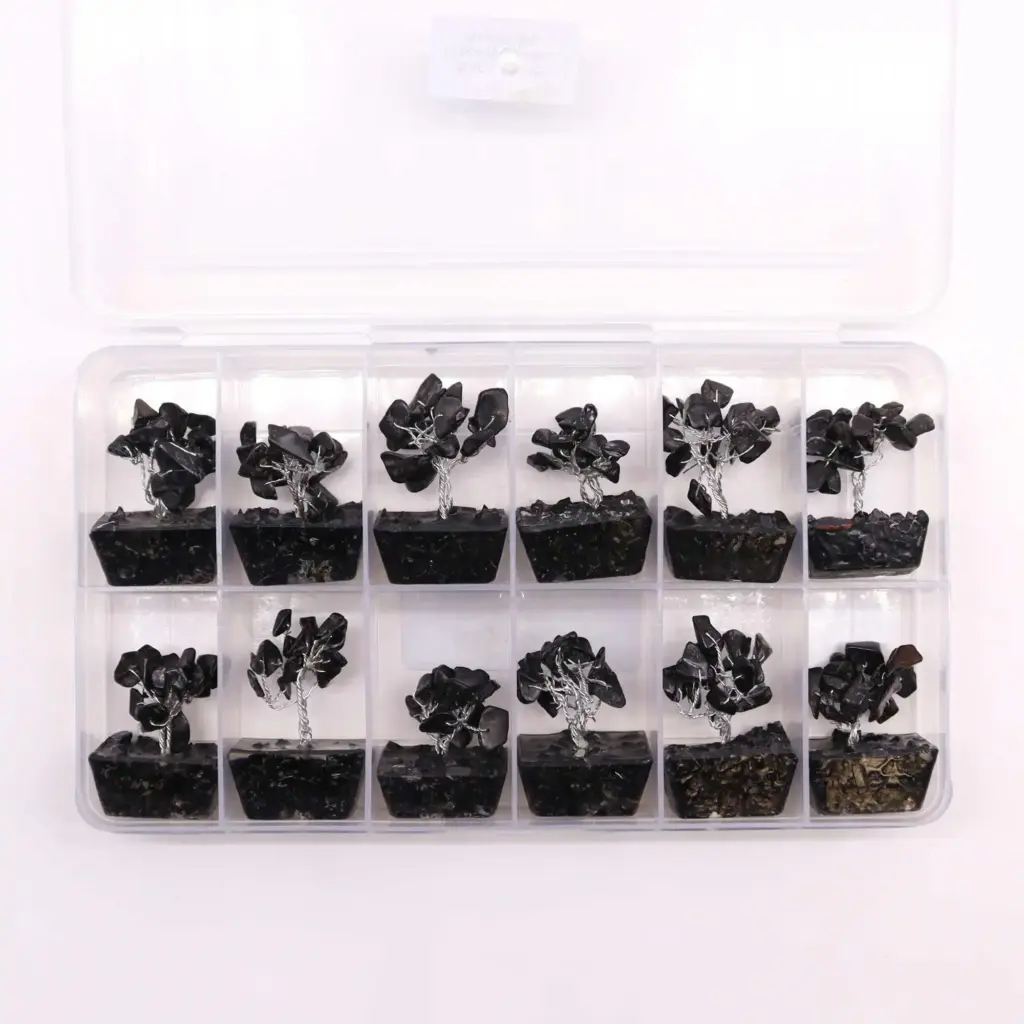 Mini Gemstone Tree On Orgonite Base – Black Agate (15 stones) | www.artisangoods.co.uk 2 Mini Gemstone Tree On Orgonite Base – Black Agate (15 stones) | www.artisangoods.co.uk 2