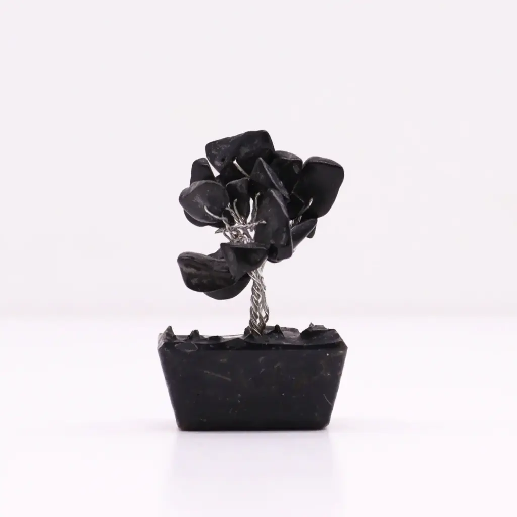 Mini Gemstone Tree On Orgonite Base – Black Agate (15 stones) | www.artisangoods.co.uk