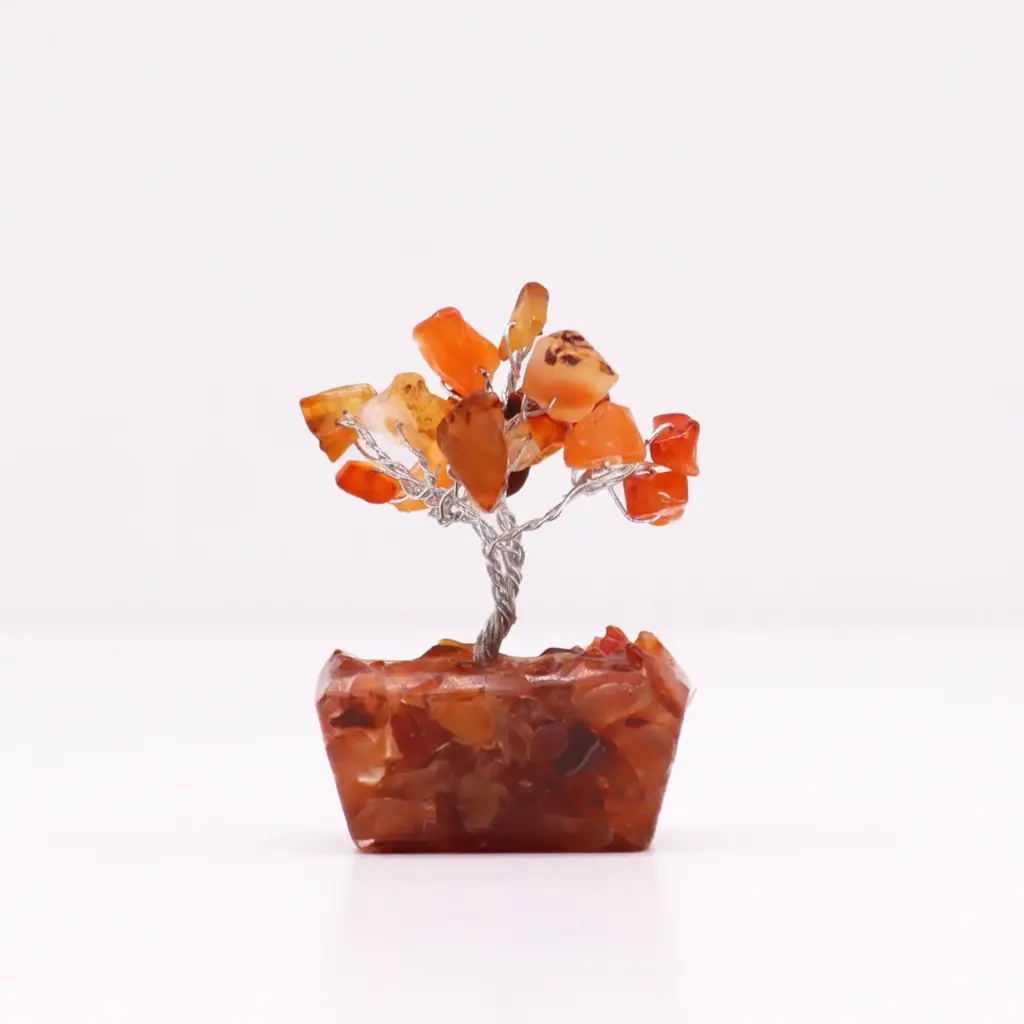 Mini Gemstone Tree On Orgonite Base – Carnelian (15 stones) | www.artisangoods.co.uk 5