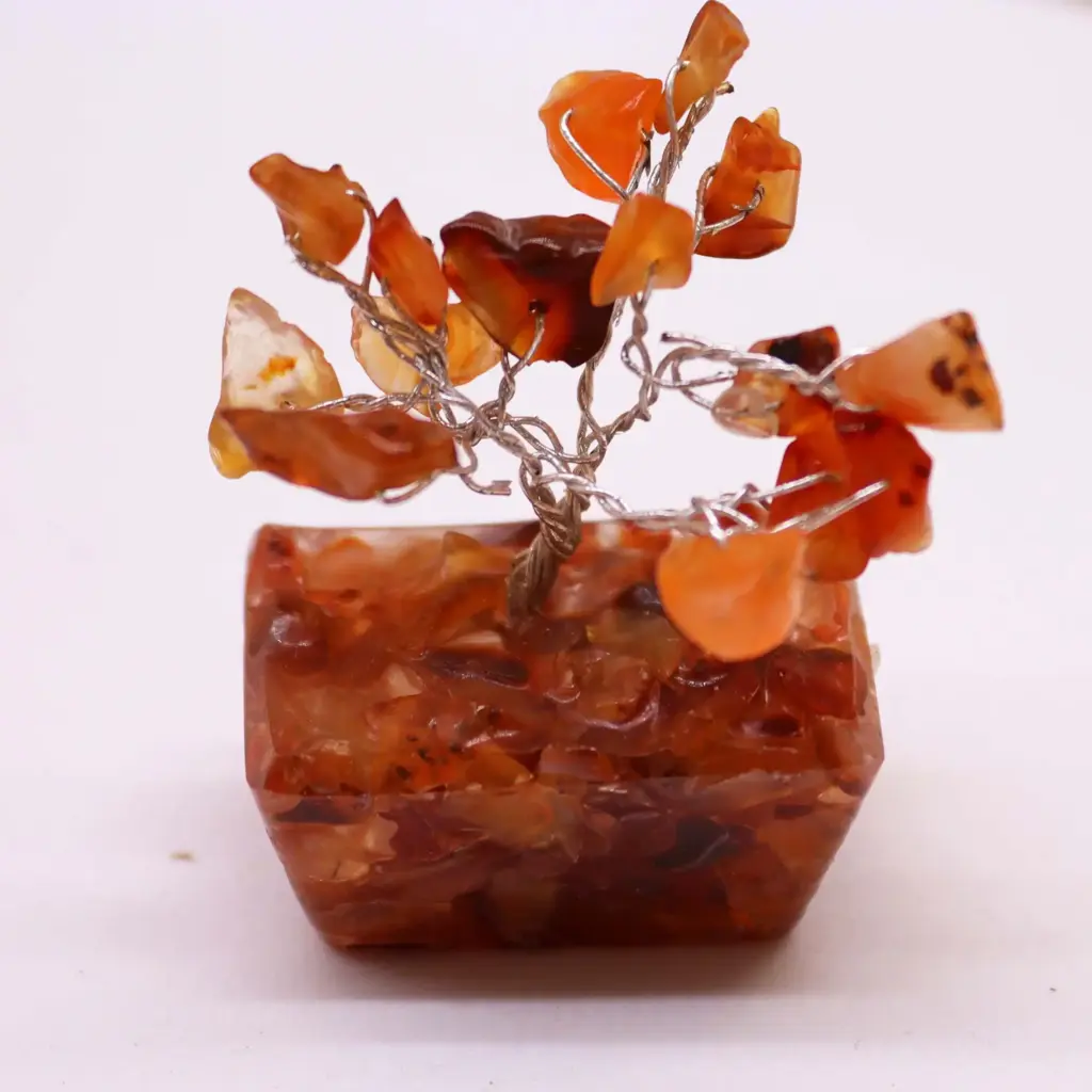 Mini Gemstone Tree On Orgonite Base – Carnelian (15 stones) | www.artisangoods.co.uk 6