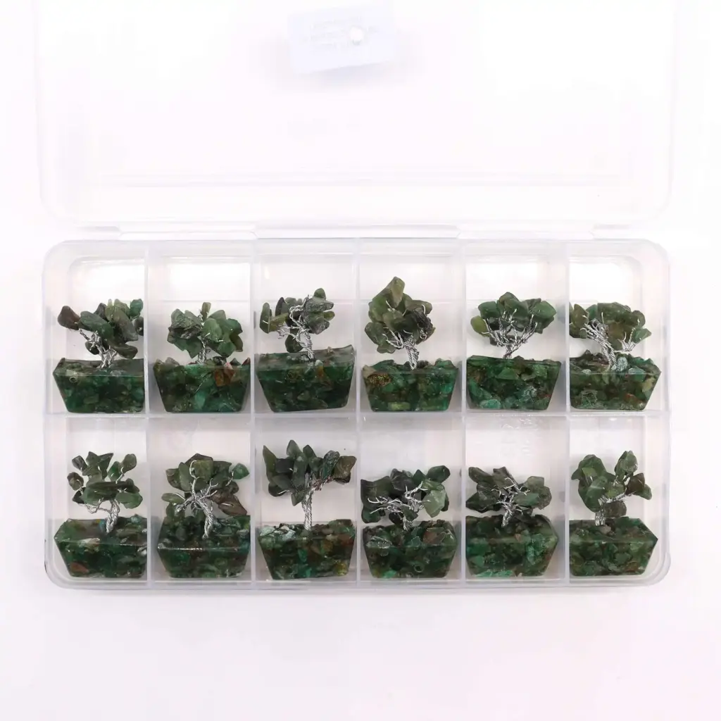 Mini Gemstone Tree On Orgonite Base – Green Aventurine (15 stones) | www.artisangoods.co.uk 6