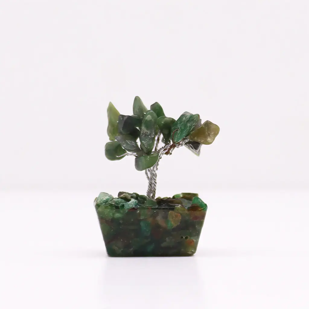 Mini Gemstone Tree On Orgonite Base – Green Aventurine (15 stones) | www.artisangoods.co.uk