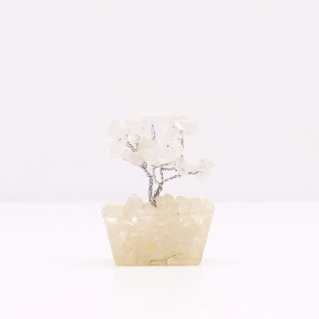 Mini Gemstone Tree On Orgonite Base – Rock Quartz (15 stones) | www.artisangoods.co.uk 5