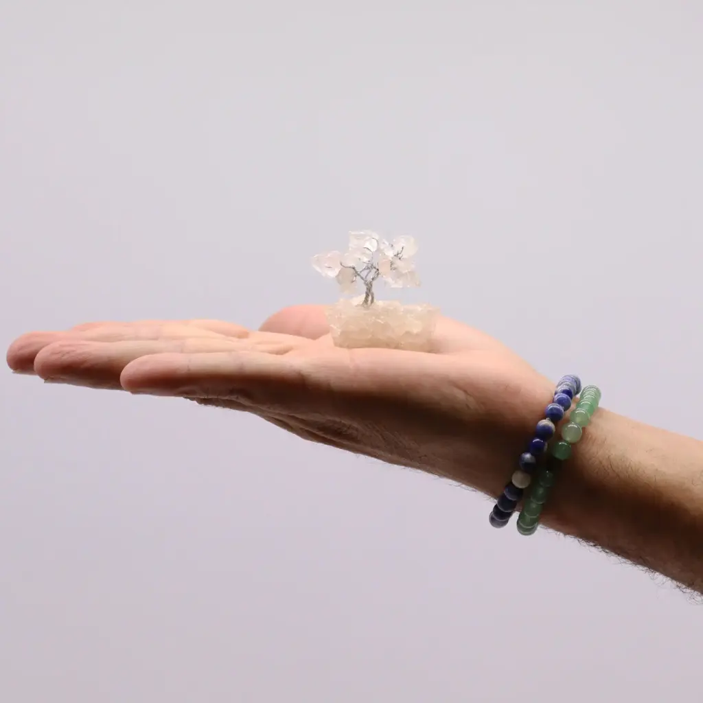 Mini Gemstone Tree On Orgonite Base – Rock Quartz (15 stones) | www.artisangoods.co.uk 6