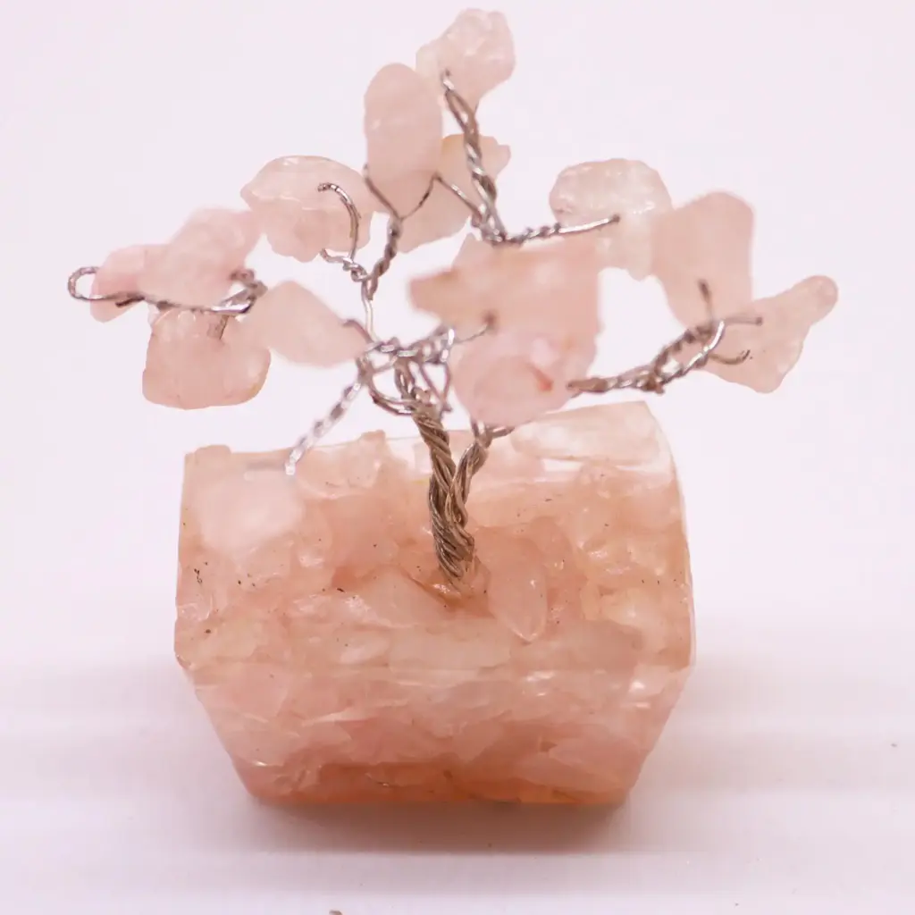 Mini Gemstone Tree On Orgonite Base – Rose Quartz (15 stones) | www.artisangoods.co.uk 5