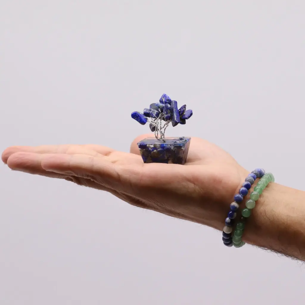 Mini Gemstone Tree On Orgonite Base – Sodalite (15 stones) | www.artisangoods.co.uk 5