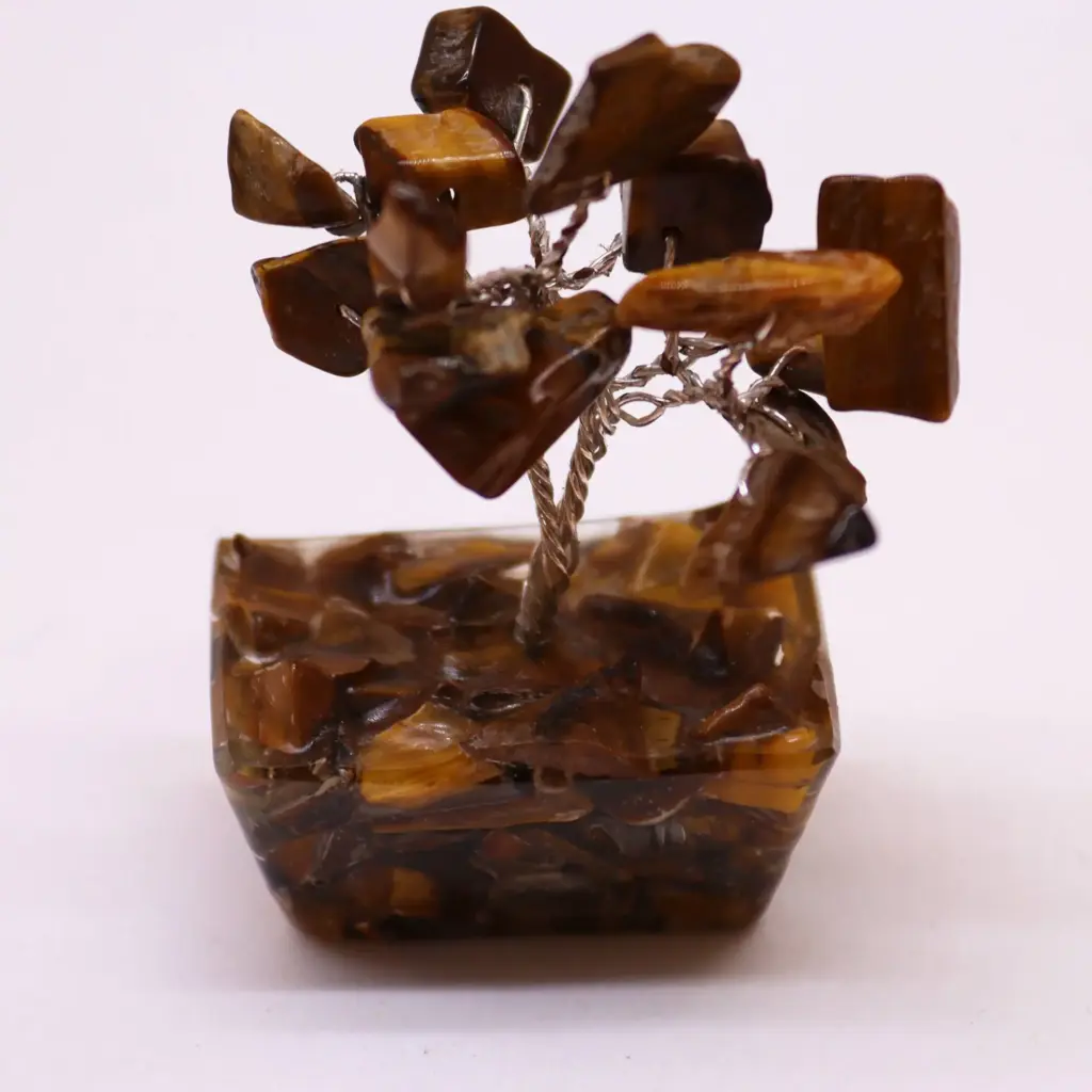Mini Gemstone Tree On Orgonite Base – Tigereye (15 stones) | www.artisangoods.co.uk 5