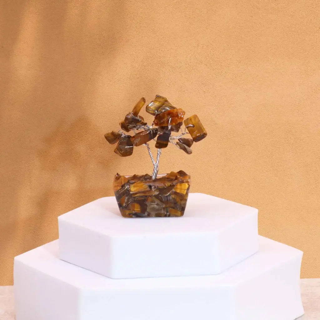 Mini Gemstone Tree On Orgonite Base – Tigereye (15 stones) | www.artisangoods.co.uk 6