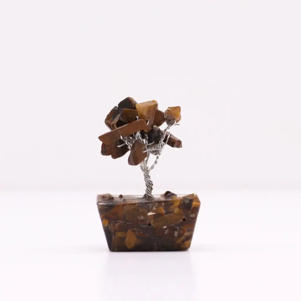 Mini Gemstone Tree On Orgonite Base – Tigereye (15 stones) | www.artisangoods.co.uk