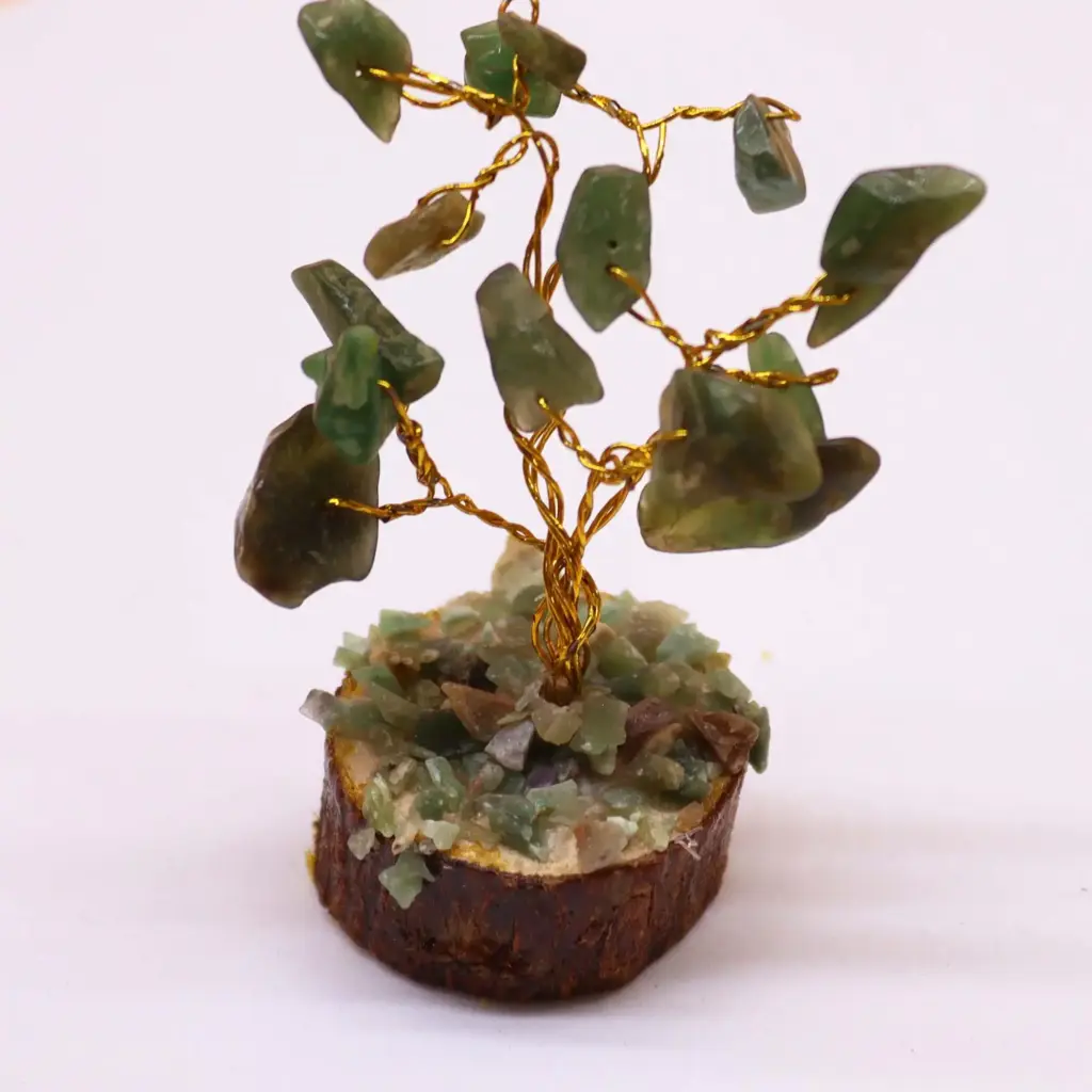 Mini Gemstone Tree On Wood Base – Green Aventurine (15 stones) | www.artisangoods.co.uk 6