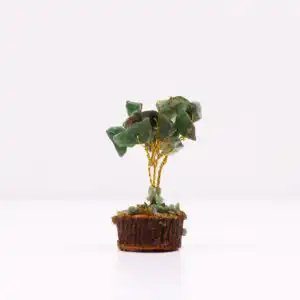 Mini Gemstone Tree On Wood Base – Green Aventurine (15 stones) | www.artisangoods.co.uk 1