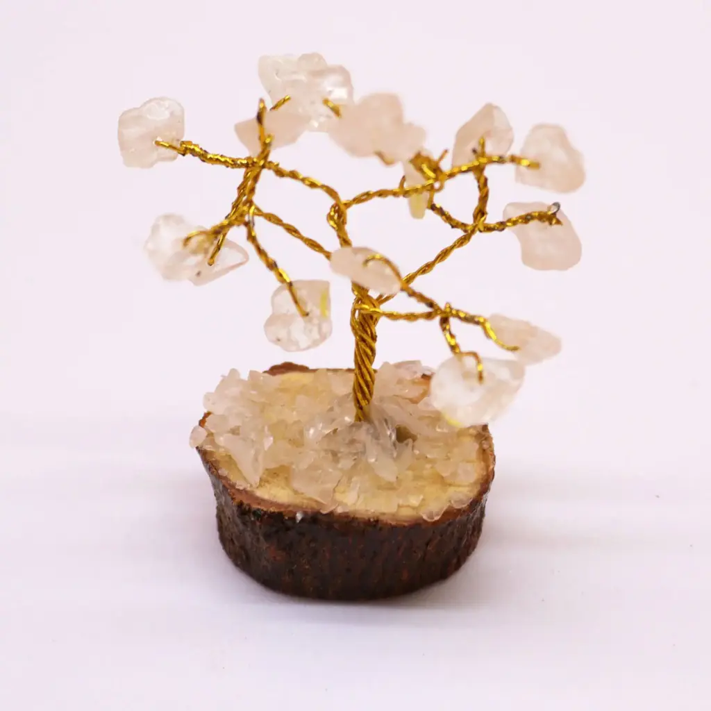 Mini Gemstone Tree On Wood Base – Rock Quartz (15 stones) | www.artisangoods.co.uk 5