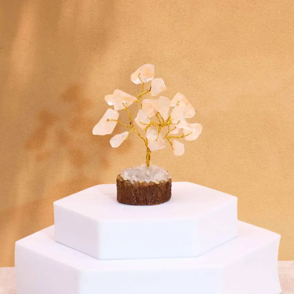 Mini Gemstone Tree On Wood Base – Rock Quartz (15 stones) | www.artisangoods.co.uk 6