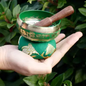 Mini Singing Bowl Gift Set – Green | www.artisangoods.co.uk 4