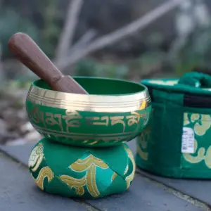 Mini Singing Bowl Gift Set – Green | www.artisangoods.co.uk 6