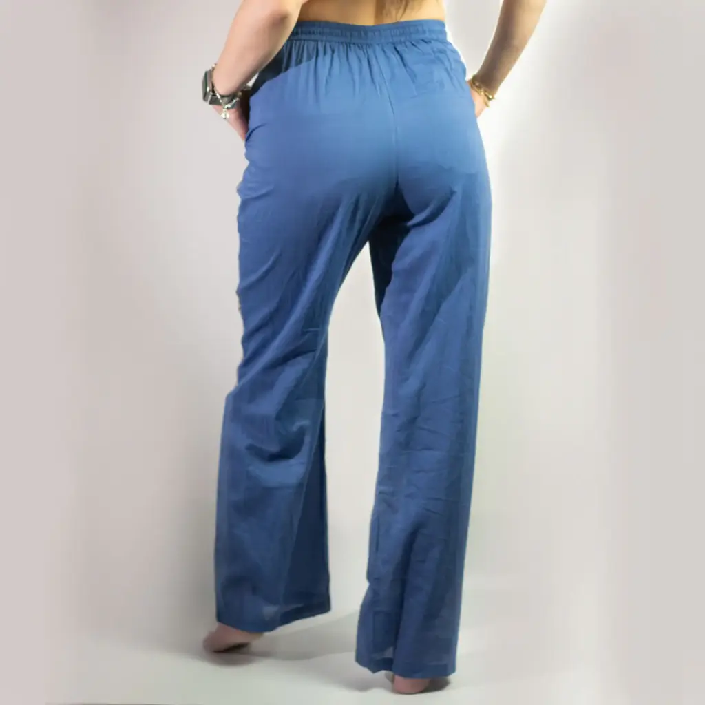 (ML) Nomad Sari On the Med Collection – Lounge Pants – Rich Blue & Gold Hand Painted Evil Eye Design | www.artisangoods.co.uk 2 (ML) Nomad Sari On the Med Collection – Lounge Pants – Rich Blue & Gold Hand Painted Evil Eye Design | www.artisangoods.co.uk 2