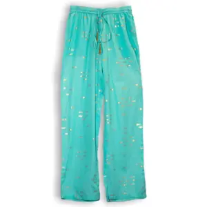 (ML) Nomad Sari On the Med Collection – Lounge Pants – Turquoise & Gold Fish Design | www.artisangoods.co.uk 2
