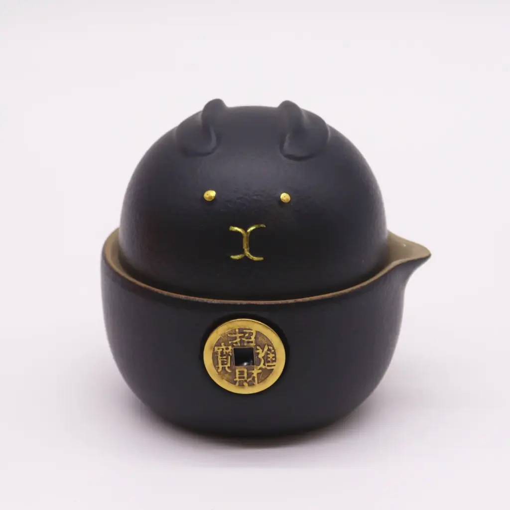Money Cat Teapot Set – Two Cups – Travel Pack – Black | www.artisangoods.co.uk 4 Money Cat Teapot Set – Two Cups – Travel Pack – Black | www.artisangoods.co.uk 4