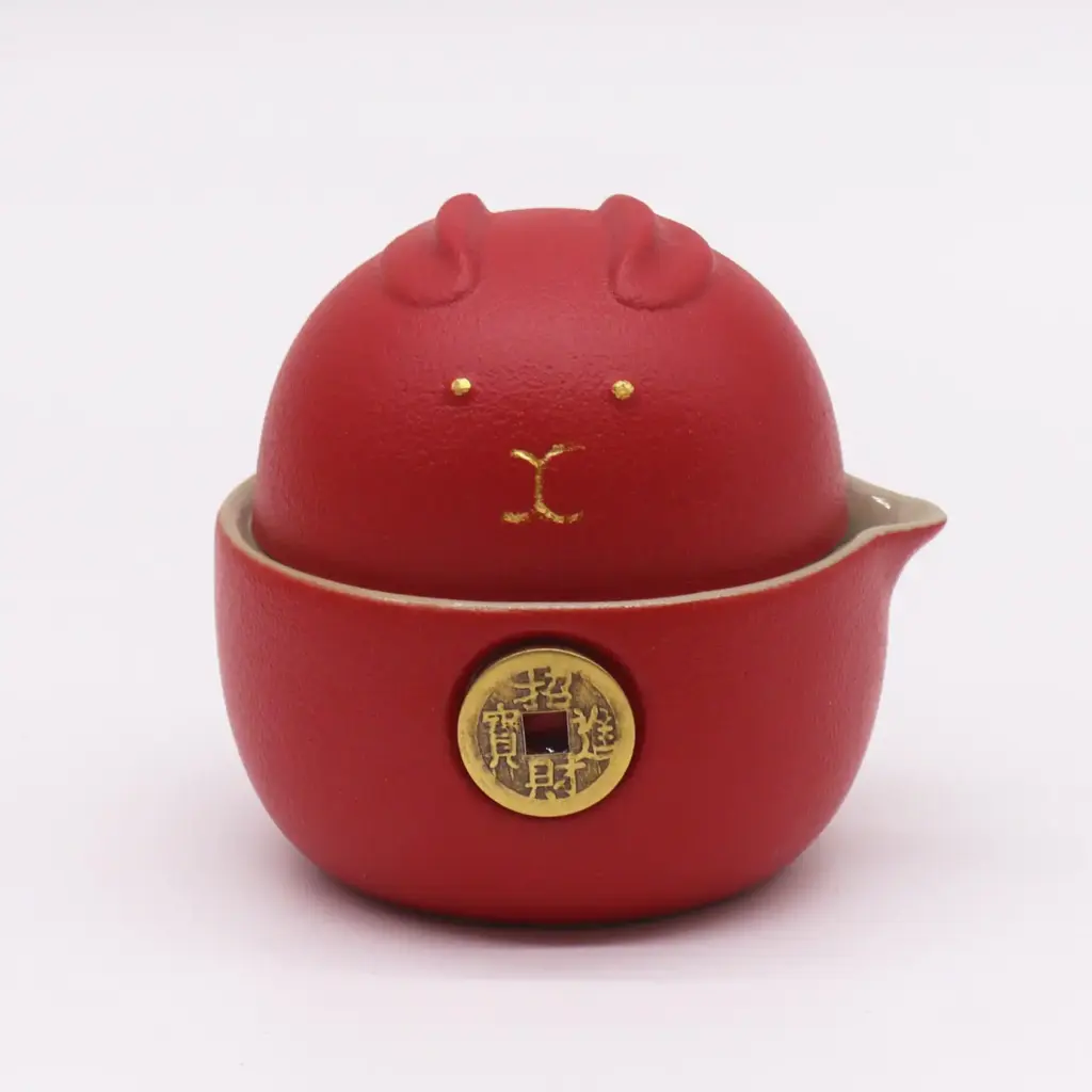 Money Cat Teapot Set – Two Cups – Travel Pack – Red | www.artisangoods.co.uk 3 Money Cat Teapot Set – Two Cups – Travel Pack – Red | www.artisangoods.co.uk 3